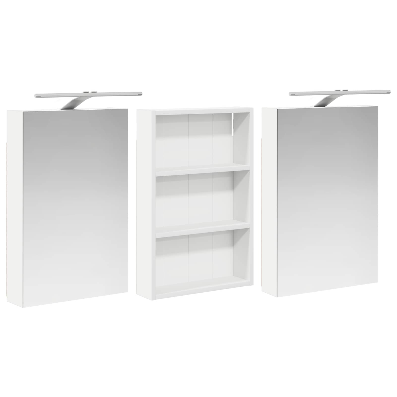 Σετ Ντουλαπιών Μπάνιου με ράφι 3 pcs 120 x 10,5 x 60,5 εκ - Pakobazaar