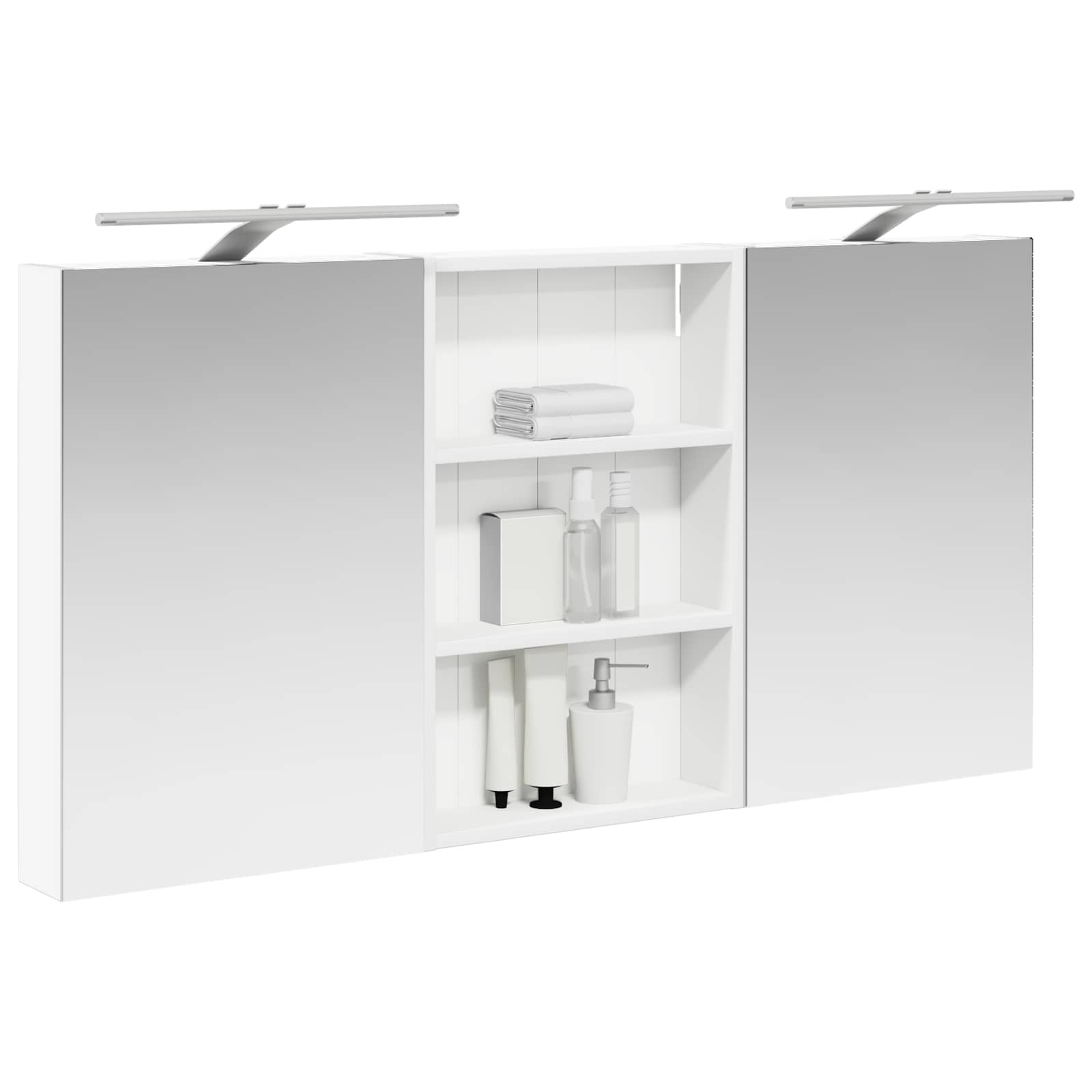Σετ Ντουλαπιών Μπάνιου με ράφι 3 pcs 120 x 10,5 x 60,5 εκ - Pakobazaar