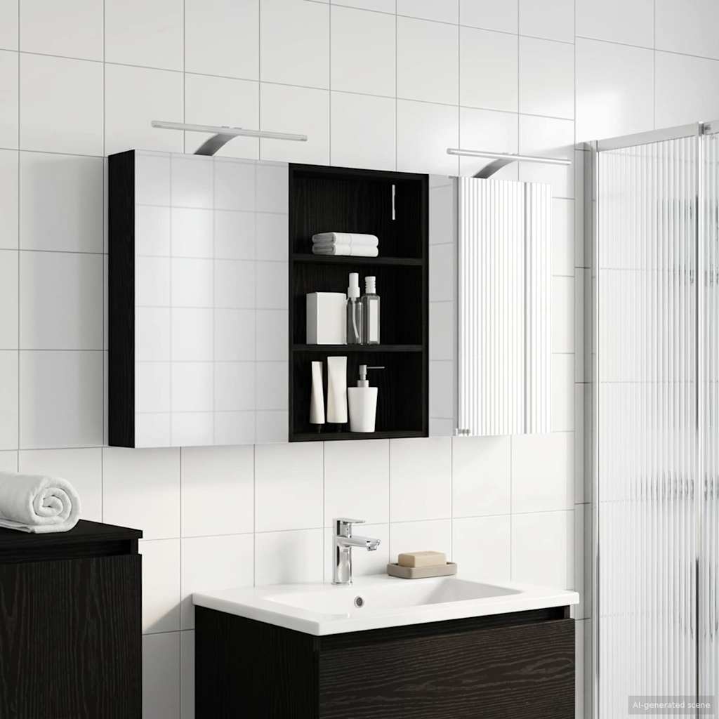 Σετ Ντουλαπιών Μπάνιου με ράφι 3 pcs 120 x 10,5 x 60,5 εκ - Pakobazaar
