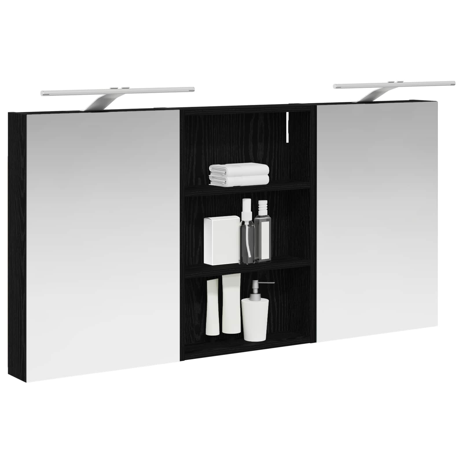 Σετ Ντουλαπιών Μπάνιου με ράφι 3 pcs 120 x 10,5 x 60,5 εκ - Pakobazaar