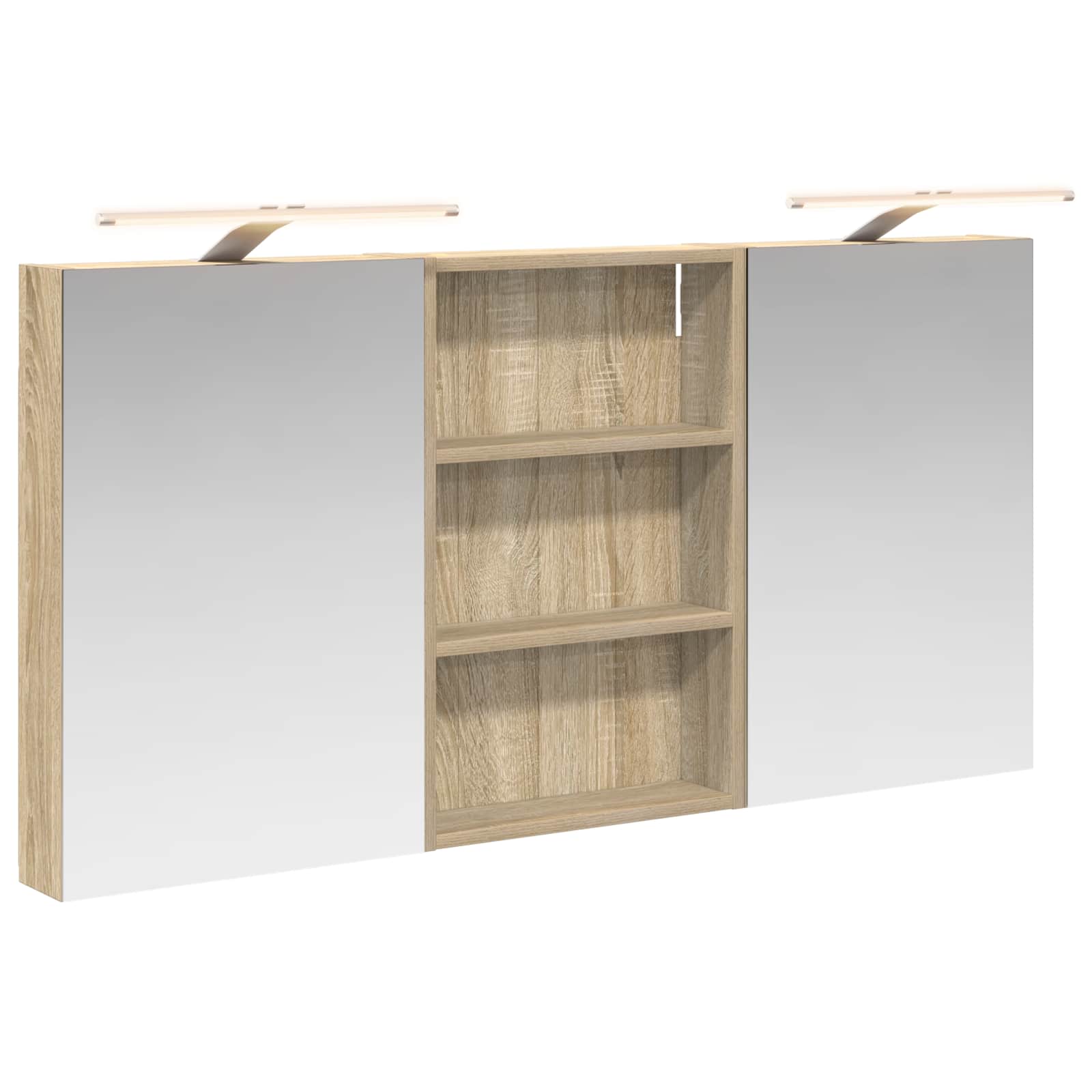 Σετ Ντουλαπιών Μπάνιου με ράφι 3 pcs 120 x 10,5 x 60,5 εκ - Pakobazaar