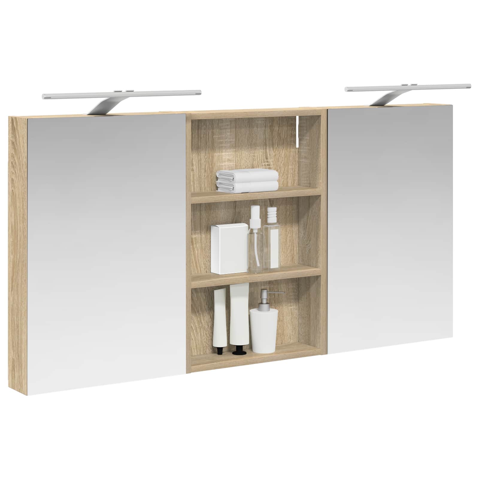 Σετ Ντουλαπιών Μπάνιου με ράφι 3 pcs 120 x 10,5 x 60,5 εκ - Pakobazaar