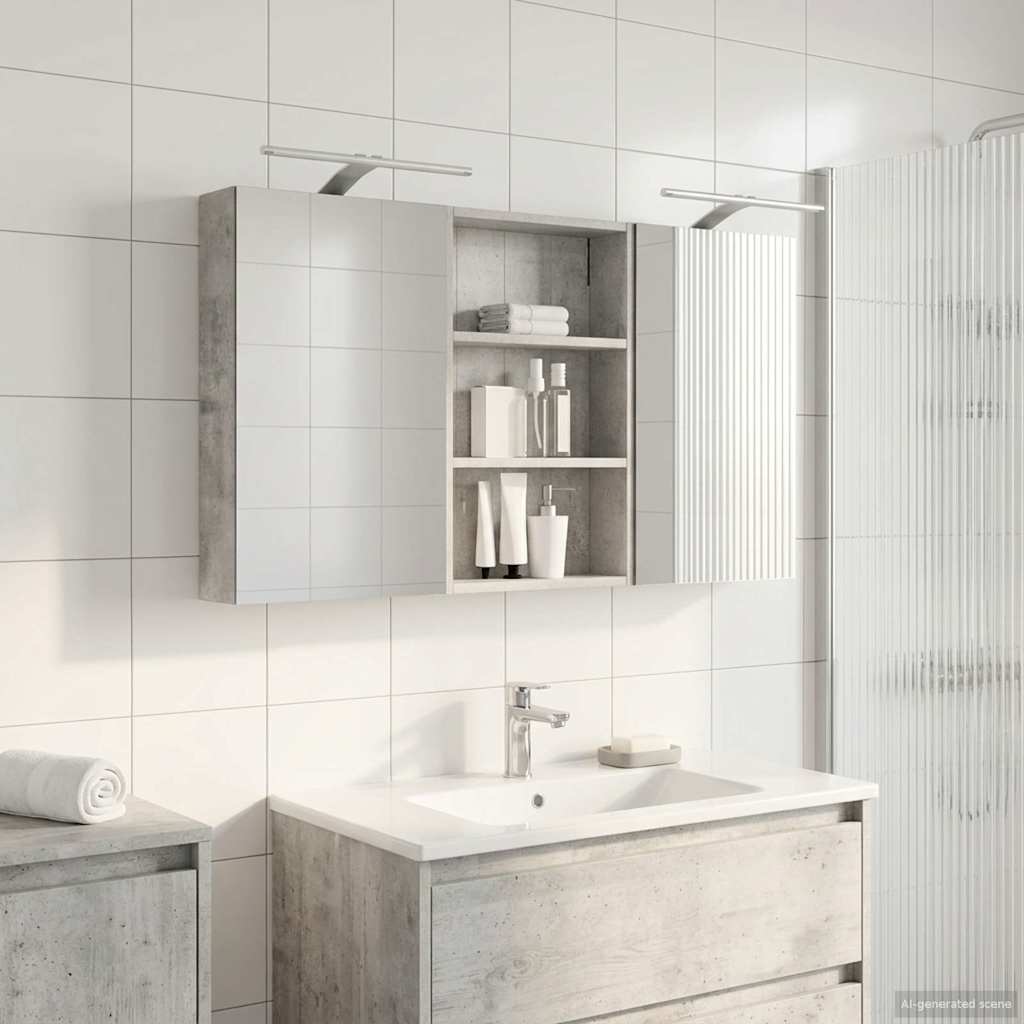 Σετ Ντουλαπιών Μπάνιου με ράφι 3 pcs 120 x 10,5 x 60,5 εκ - Pakobazaar