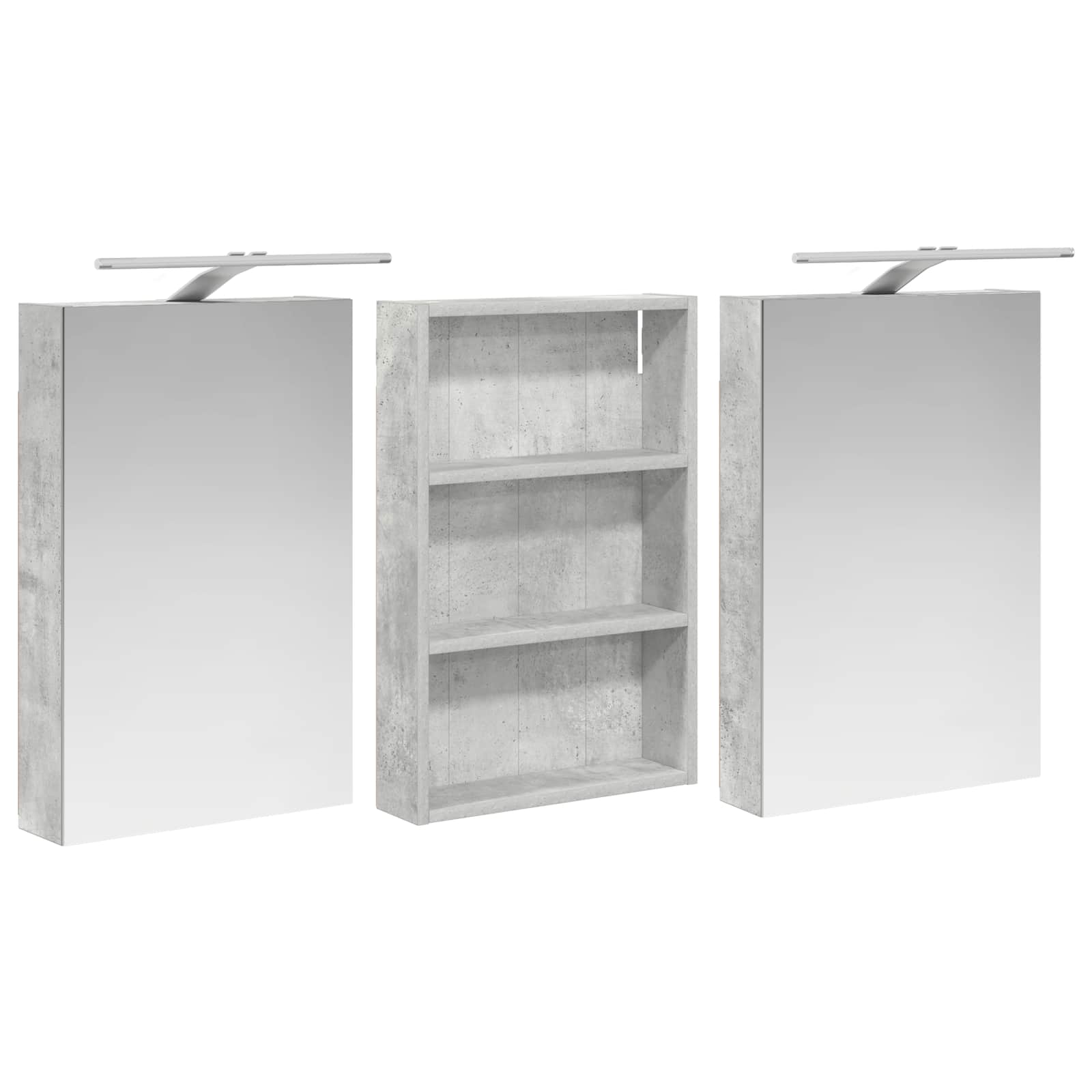 Σετ Ντουλαπιών Μπάνιου με ράφι 3 pcs 120 x 10,5 x 60,5 εκ - Pakobazaar