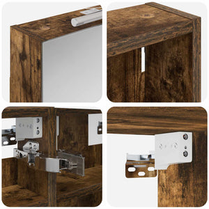 Σετ Ντουλαπιών Μπάνιου με ράφι 3 pcs 120 x 10,5 x 60,5 εκ - Pakobazaar
