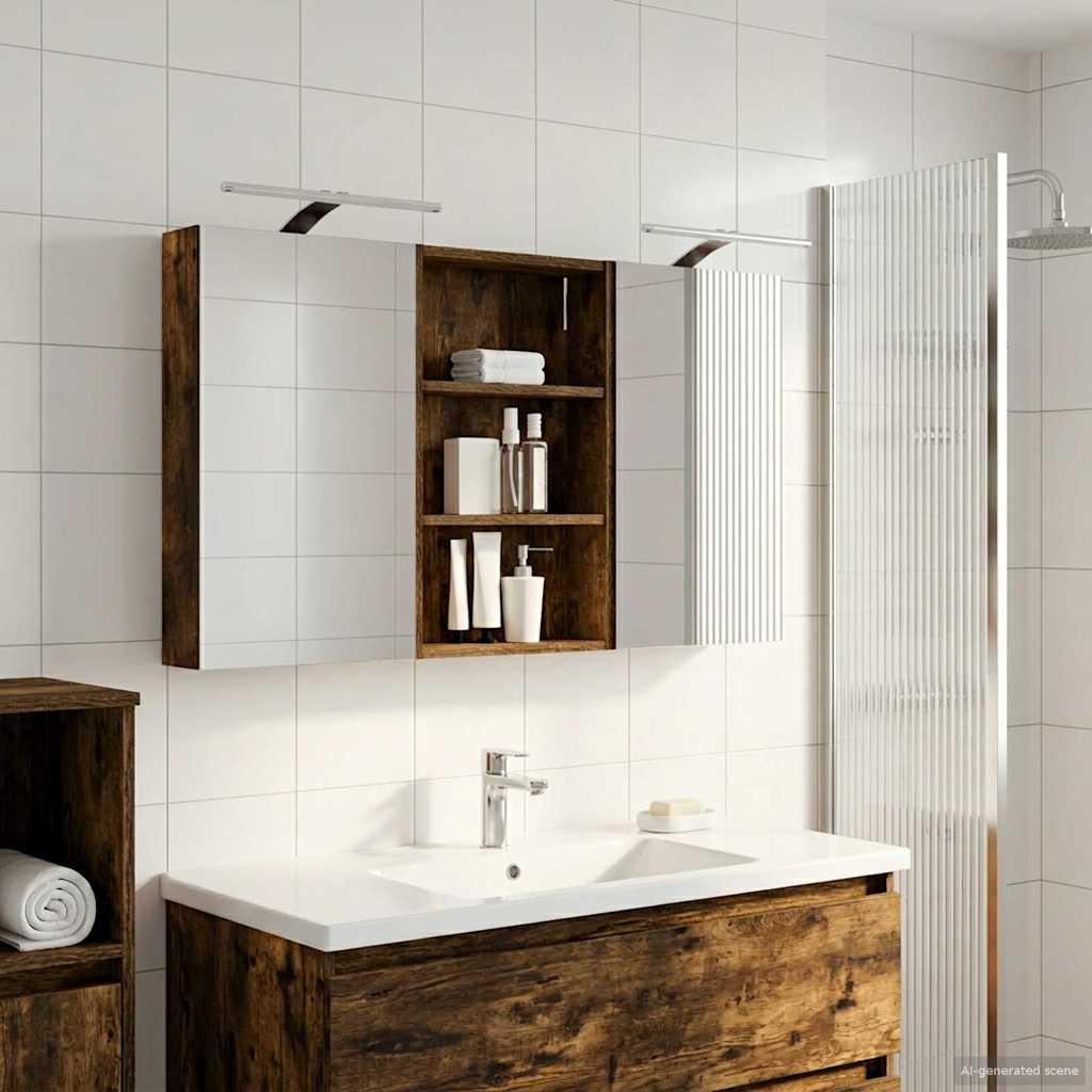 Σετ Ντουλαπιών Μπάνιου με ράφι 3 pcs 120 x 10,5 x 60,5 εκ - Pakobazaar
