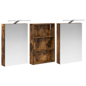 Σετ Ντουλαπιών Μπάνιου με ράφι 3 pcs 120 x 10,5 x 60,5 εκ - Pakobazaar