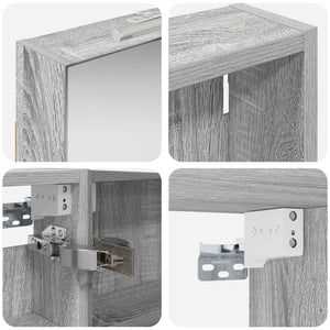 Σετ Ντουλαπιών Μπάνιου με ράφι 3 pcs 120 x 10,5 x 60,5 εκ - Pakobazaar