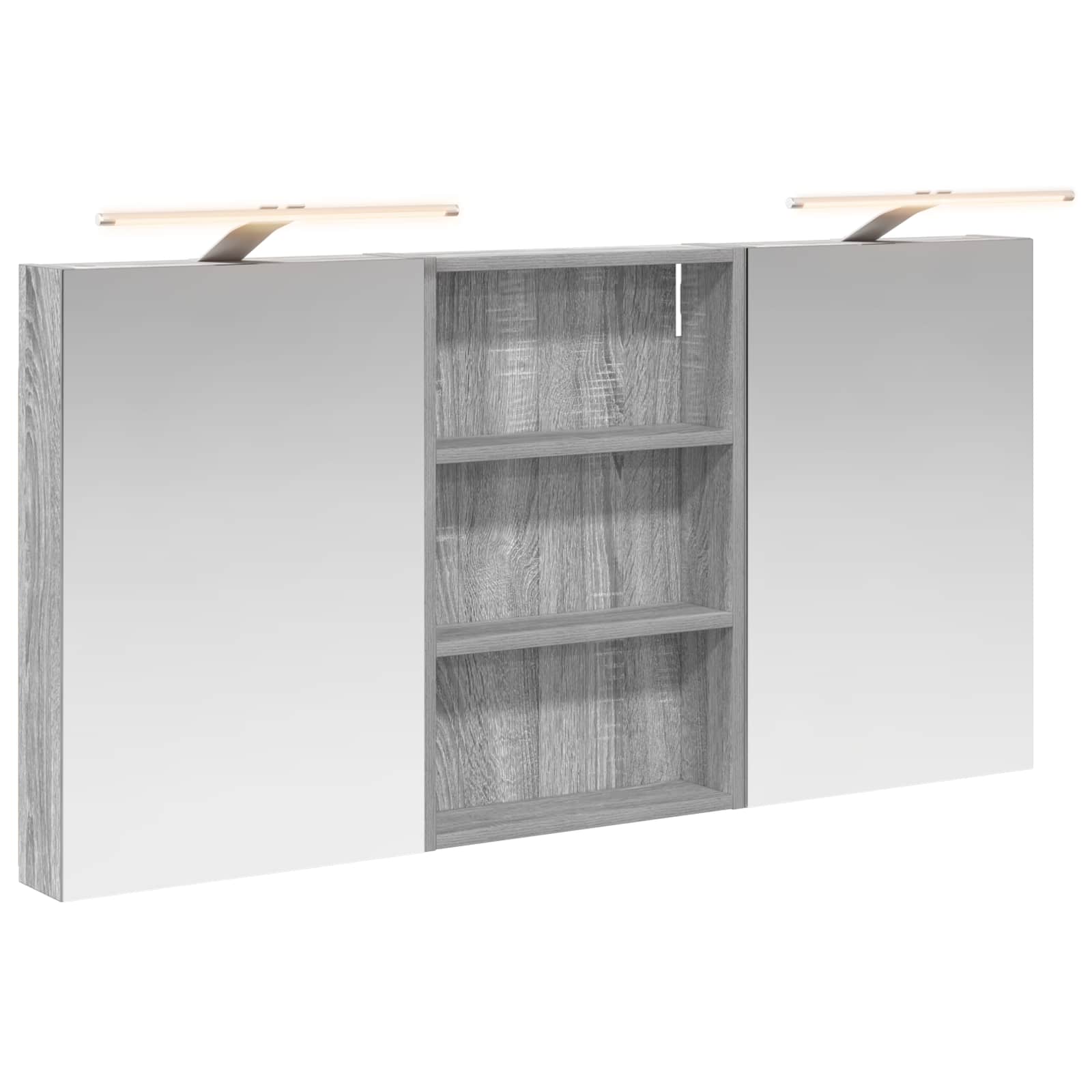 Σετ Ντουλαπιών Μπάνιου με ράφι 3 pcs 120 x 10,5 x 60,5 εκ - Pakobazaar