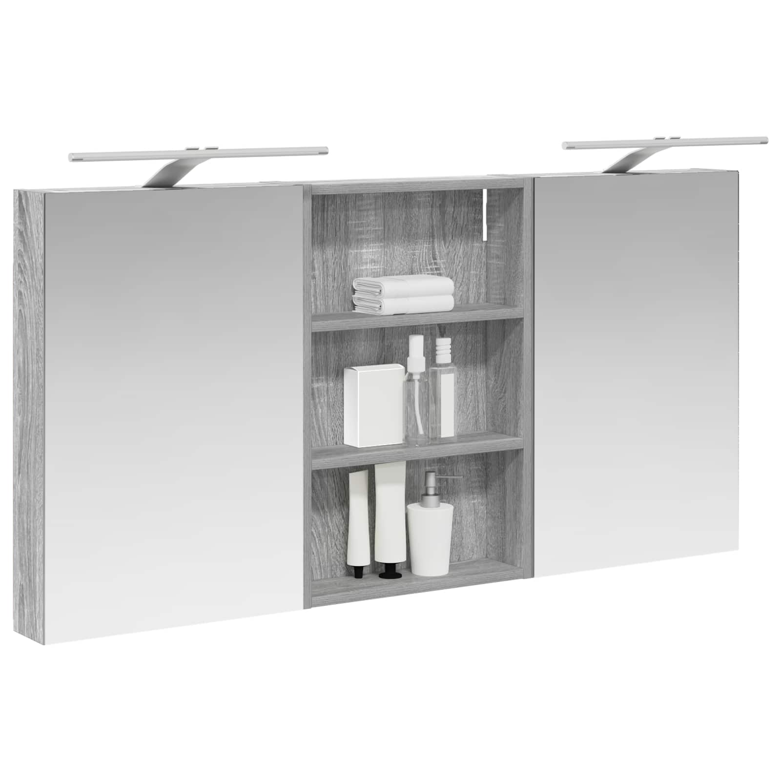 Σετ Ντουλαπιών Μπάνιου με ράφι 3 pcs 120 x 10,5 x 60,5 εκ - Pakobazaar