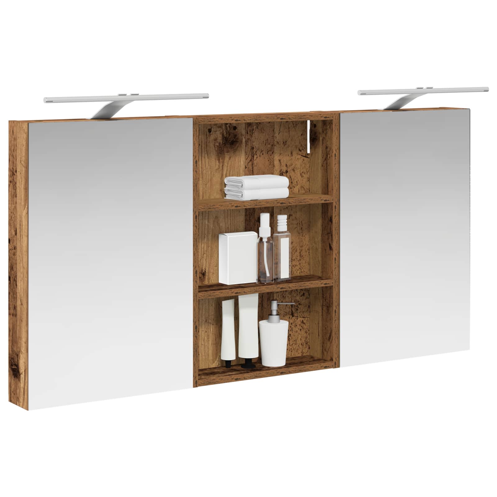Σετ Ντουλαπιών Μπάνιου με ράφι 3 pcs 120 x 10,5 x 60,5 εκ - Pakobazaar