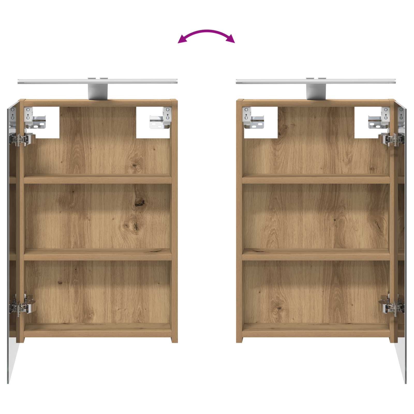 Σετ Ντουλαπιών Μπάνιου με ράφι 3 pcs 120 x 10,5 x 60,5 εκ - Pakobazaar