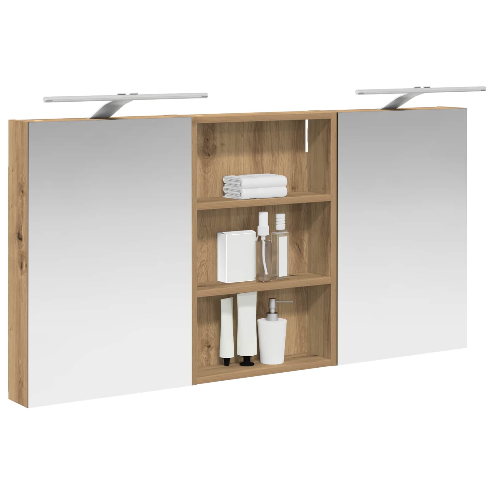 Σετ Ντουλαπιών Μπάνιου με ράφι 3 pcs 120 x 10,5 x 60,5 εκ - Pakobazaar