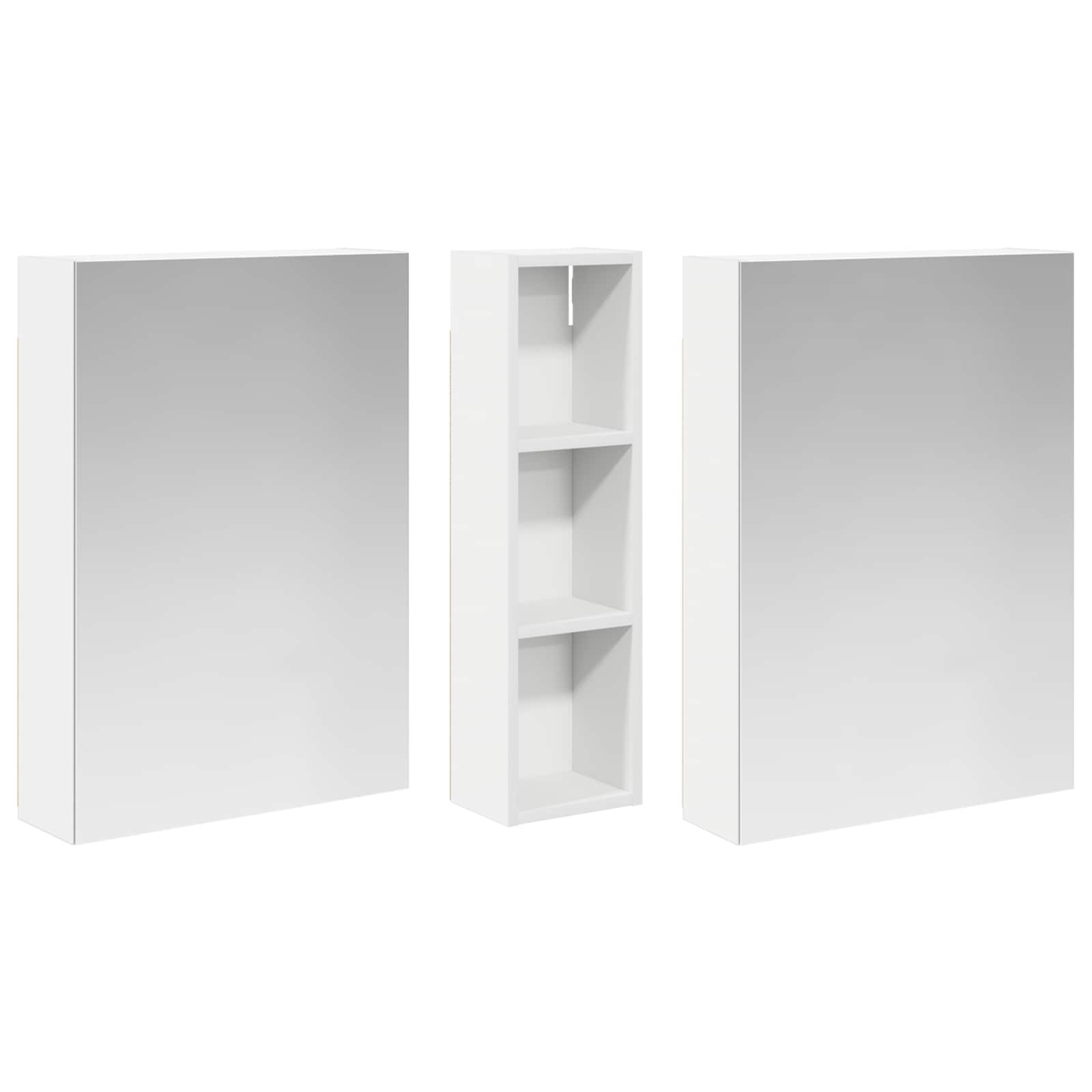 Σετ Ντουλαπιών Μπάνιου με ράφι 3 pcs 120 x 14,5 x 70 εκ - Pakobazaar