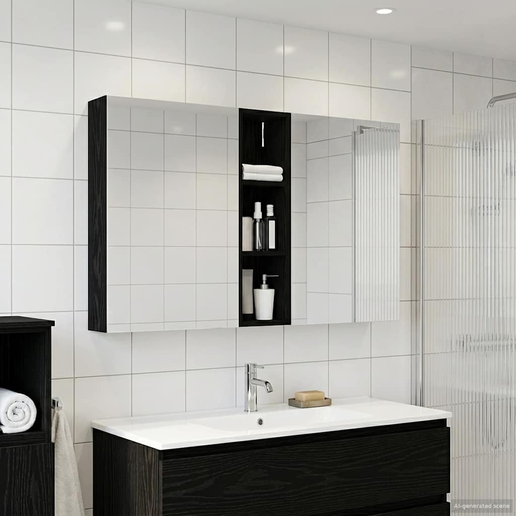 Σετ Ντουλαπιών Μπάνιου με ράφι 3 pcs 120 x 14,5 x 70 εκ - Pakobazaar