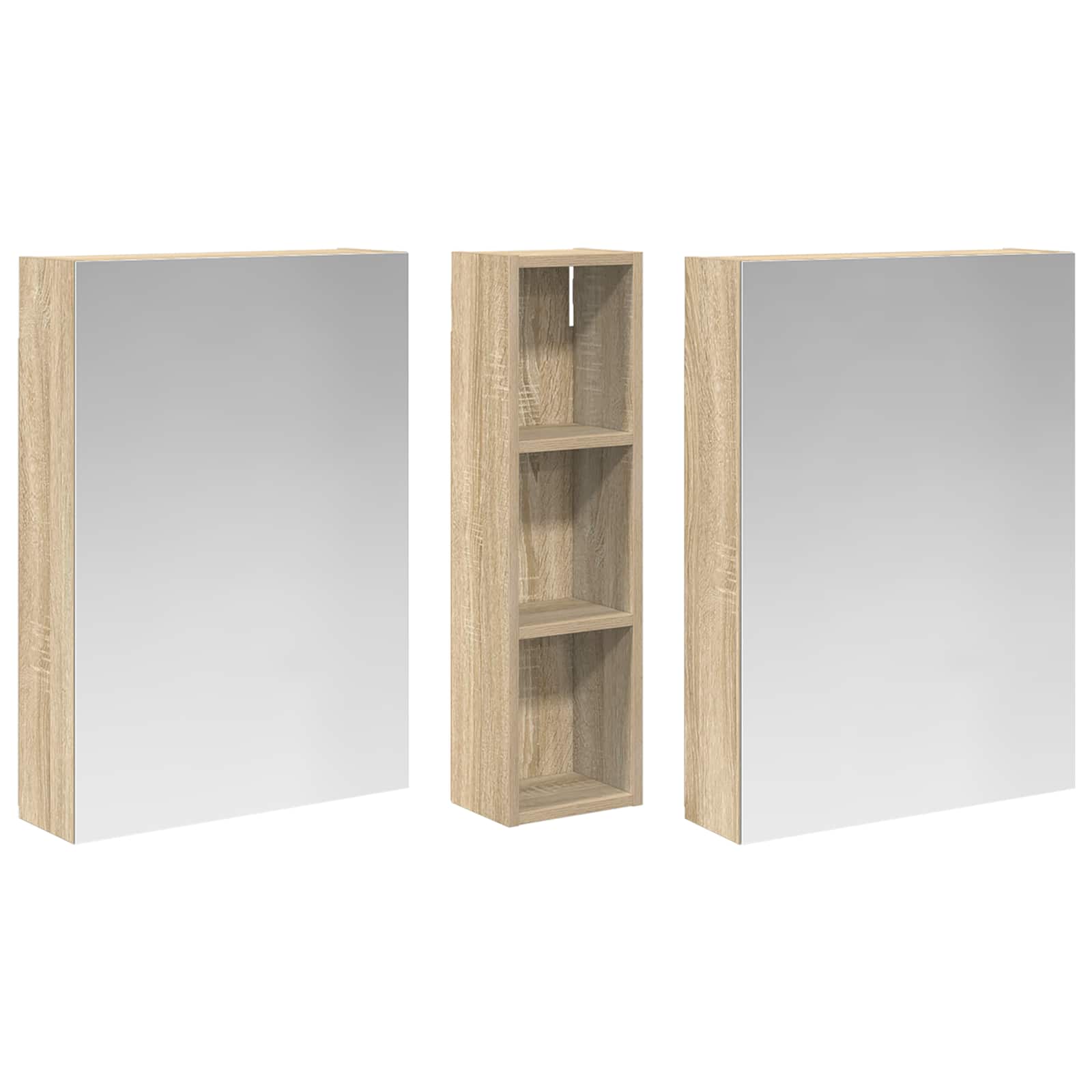 Σετ Ντουλαπιών Μπάνιου με ράφι 3 pcs 120 x 14,5 x 70 εκ - Pakobazaar