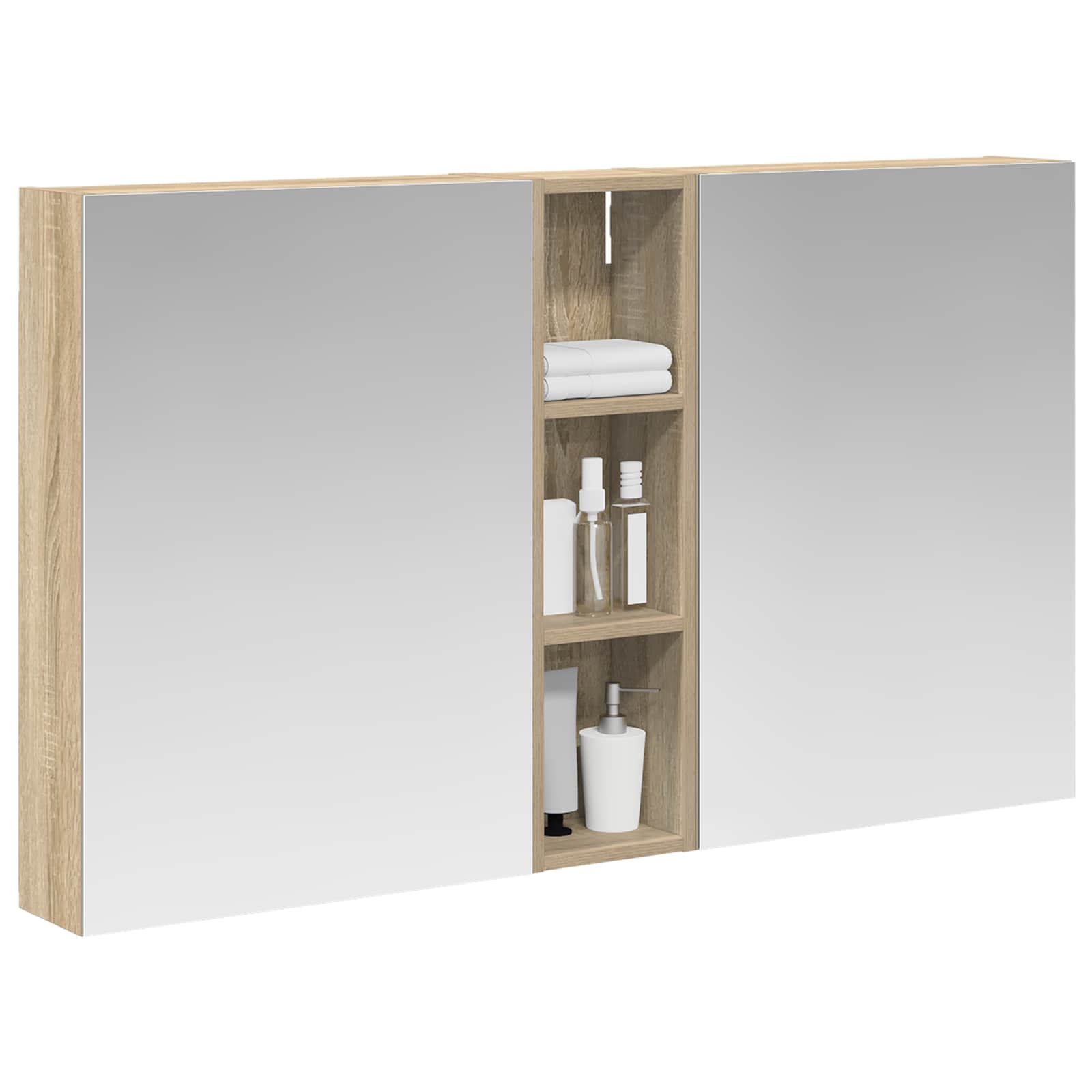 Σετ Ντουλαπιών Μπάνιου με ράφι 3 pcs 120 x 14,5 x 70 εκ - Pakobazaar