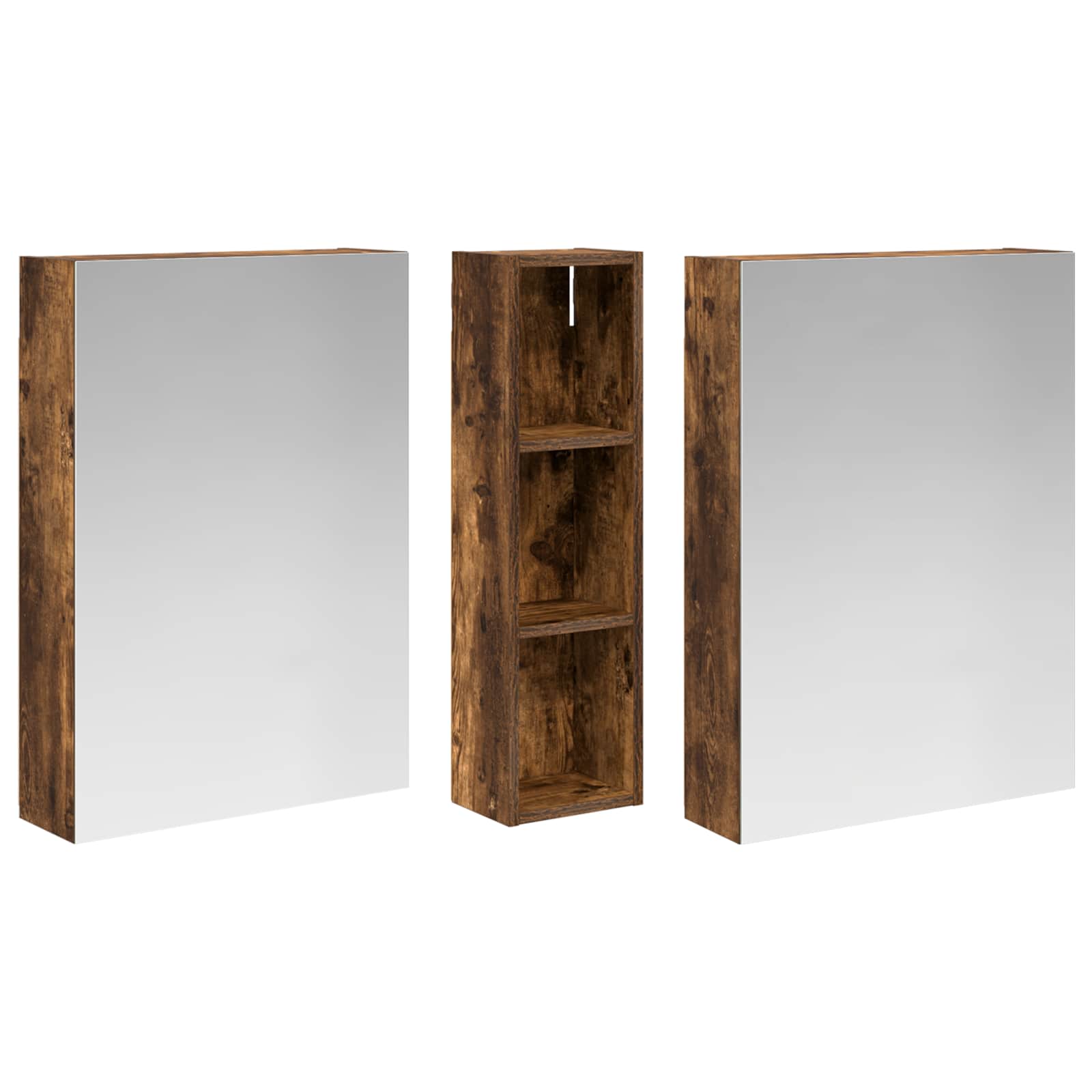 Σετ Ντουλαπιών Μπάνιου με ράφι 3 pcs 120 x 14,5 x 70 εκ - Pakobazaar