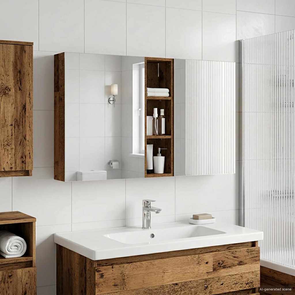Σετ Ντουλαπιών Μπάνιου με ράφι 3 pcs 120 x 14,5 x 70 εκ - Pakobazaar