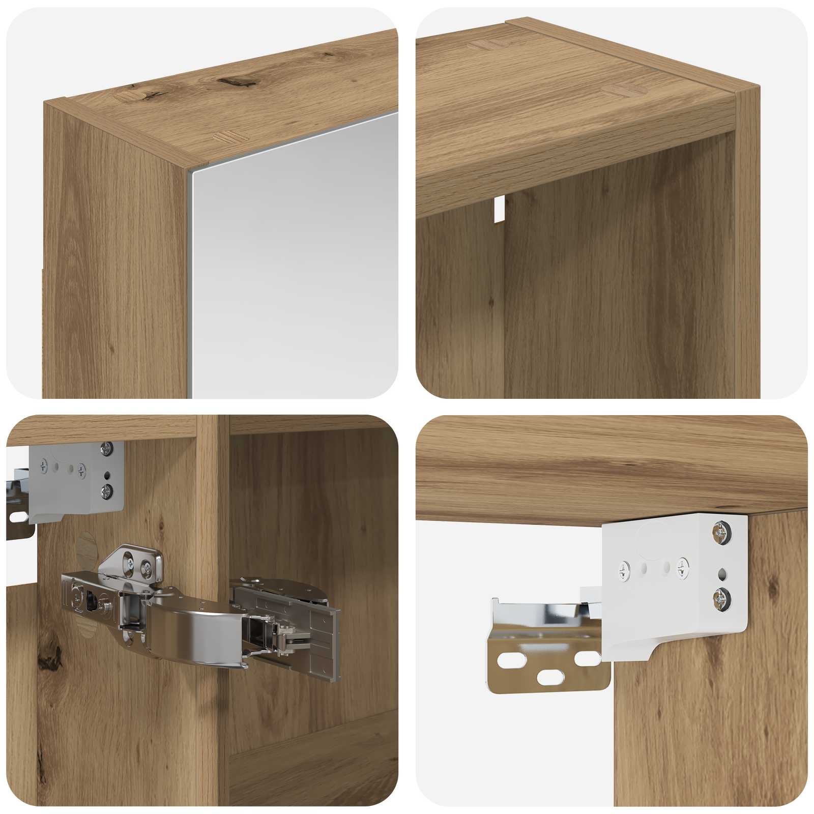 Σετ Ντουλαπιών Μπάνιου με ράφι 3 pcs 120 x 14,5 x 70 εκ - Pakobazaar