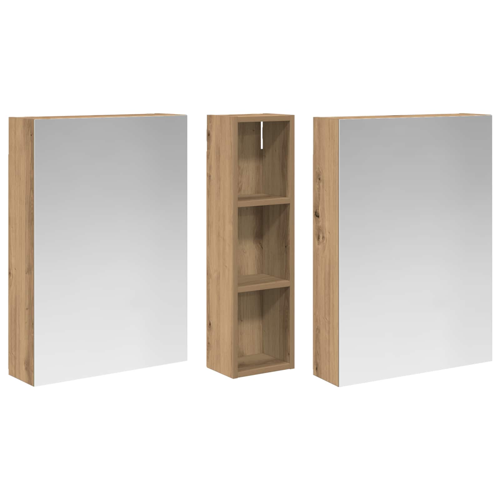 Σετ Ντουλαπιών Μπάνιου με ράφι 3 pcs 120 x 14,5 x 70 εκ - Pakobazaar