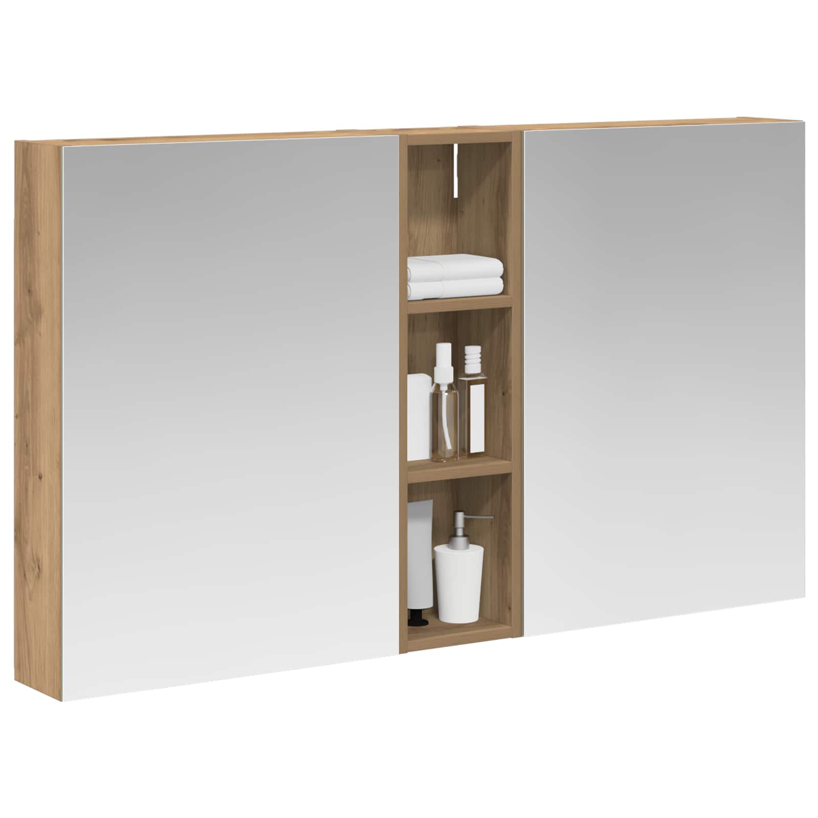 Σετ Ντουλαπιών Μπάνιου με ράφι 3 pcs 120 x 14,5 x 70 εκ - Pakobazaar