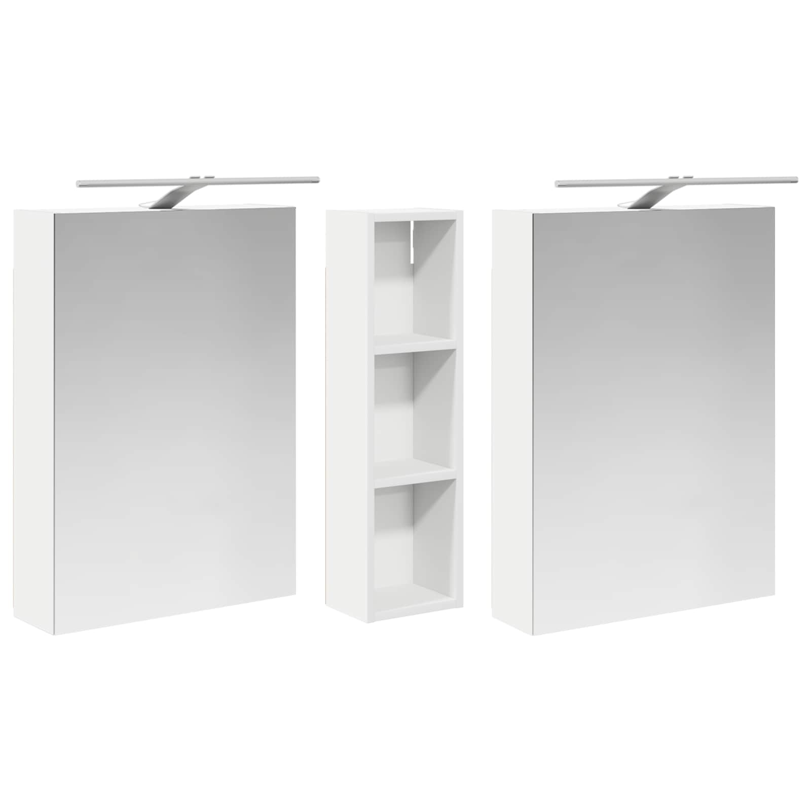 Σετ Ντουλαπιών Μπάνιου με ράφι 3 pcs 120 x 14,5 x 70 εκ - Pakobazaar