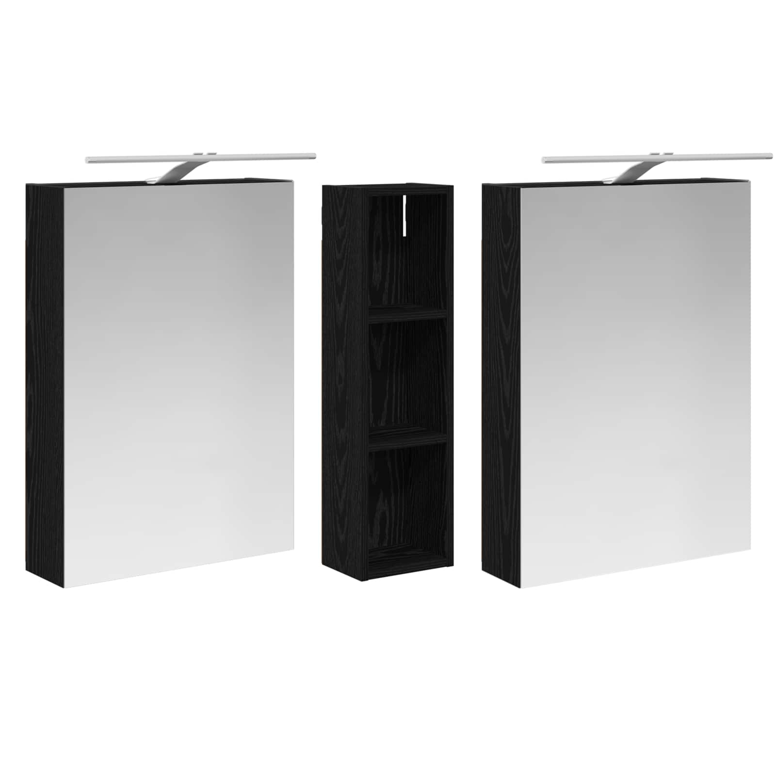 Σετ Ντουλαπιών Μπάνιου με ράφι 3 pcs 120 x 14,5 x 70 εκ - Pakobazaar