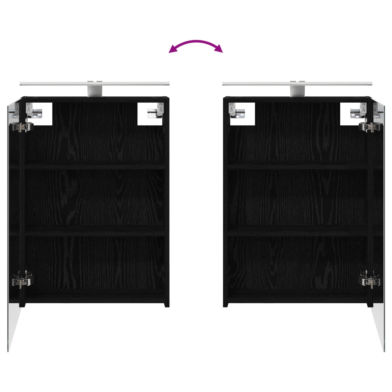 Σετ Ντουλαπιών Μπάνιου με ράφι 3 pcs 120 x 14,5 x 70 εκ - Pakobazaar