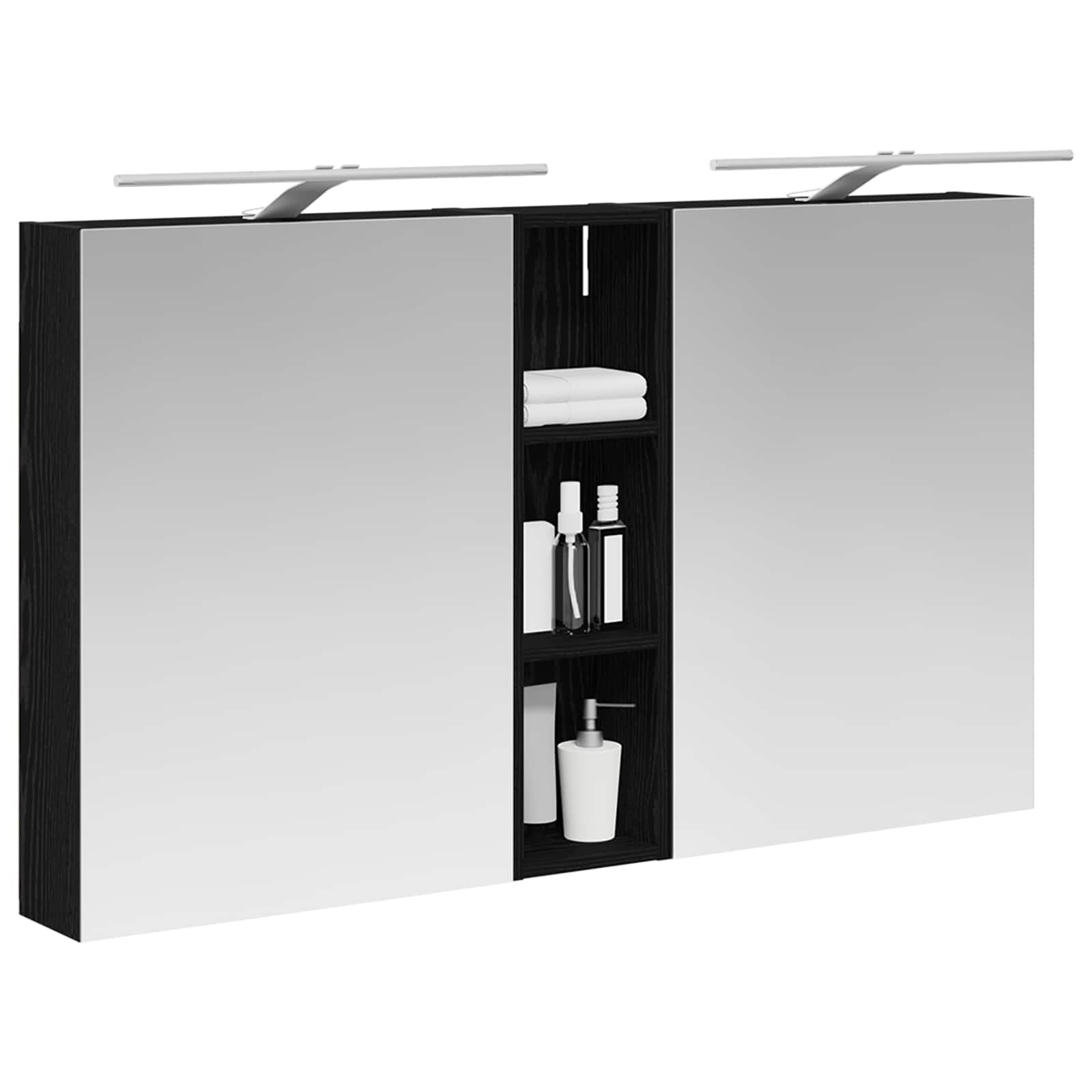 Σετ Ντουλαπιών Μπάνιου με ράφι 3 pcs 120 x 14,5 x 70 εκ - Pakobazaar