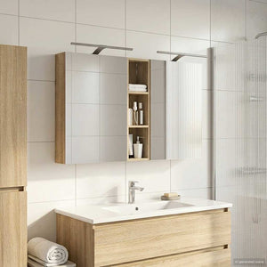 Σετ Ντουλαπιών Μπάνιου με ράφι 3 pcs 120 x 14,5 x 70 εκ - Pakobazaar