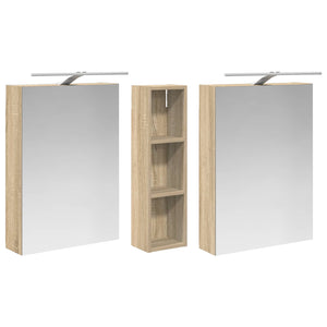 Σετ Ντουλαπιών Μπάνιου με ράφι 3 pcs 120 x 14,5 x 70 εκ - Pakobazaar