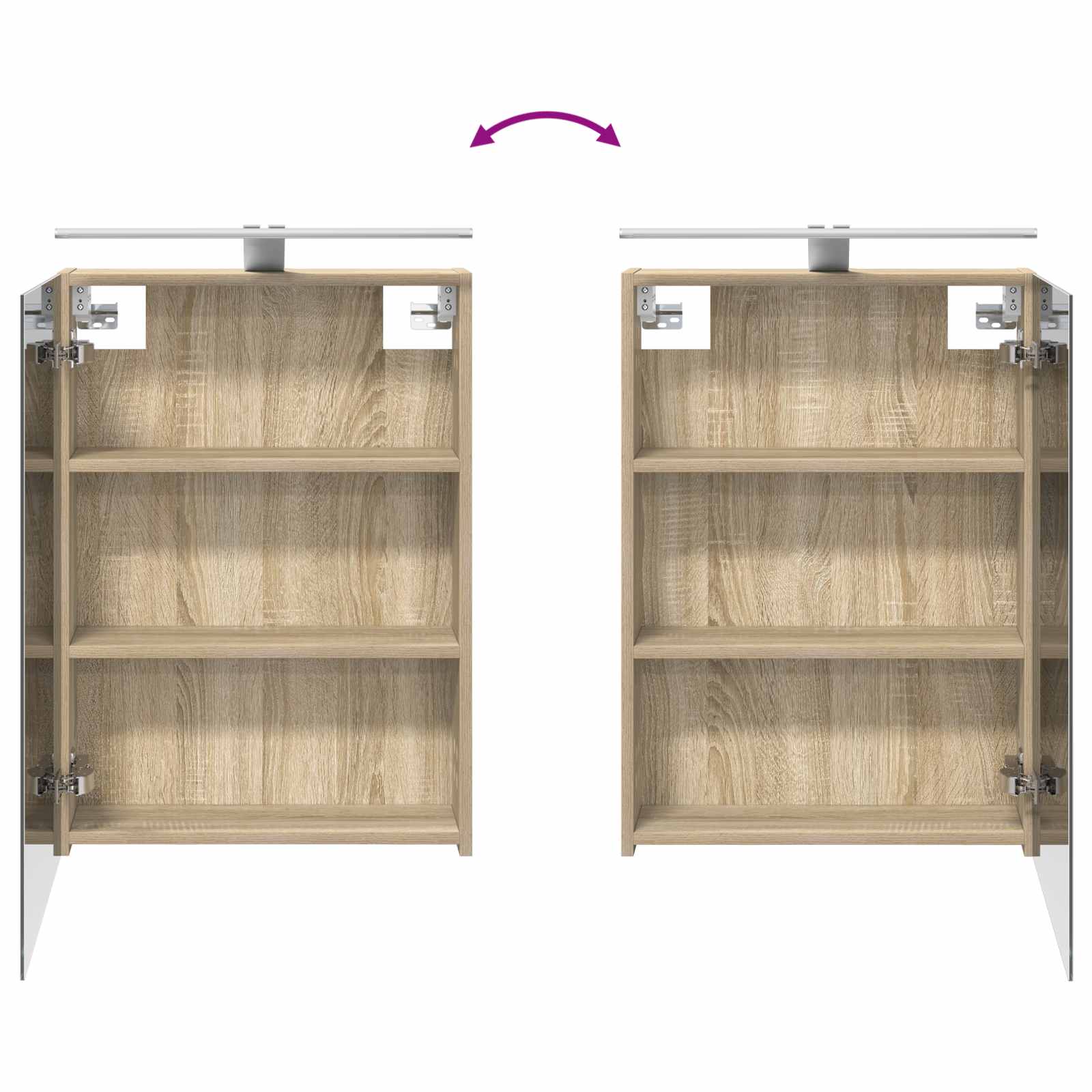 Σετ Ντουλαπιών Μπάνιου με ράφι 3 pcs 120 x 14,5 x 70 εκ - Pakobazaar