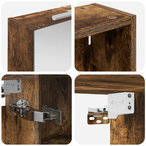 Σετ Ντουλαπιών Μπάνιου με ράφι 3 pcs 120 x 14,5 x 70 εκ - Pakobazaar