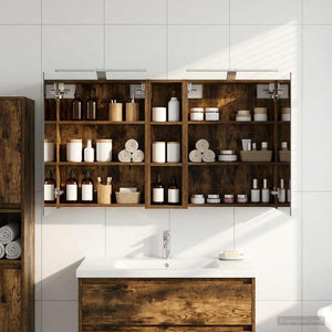 Σετ Ντουλαπιών Μπάνιου με ράφι 3 pcs 120 x 14,5 x 70 εκ - Pakobazaar