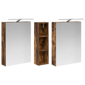 Σετ Ντουλαπιών Μπάνιου με ράφι 3 pcs 120 x 14,5 x 70 εκ - Pakobazaar
