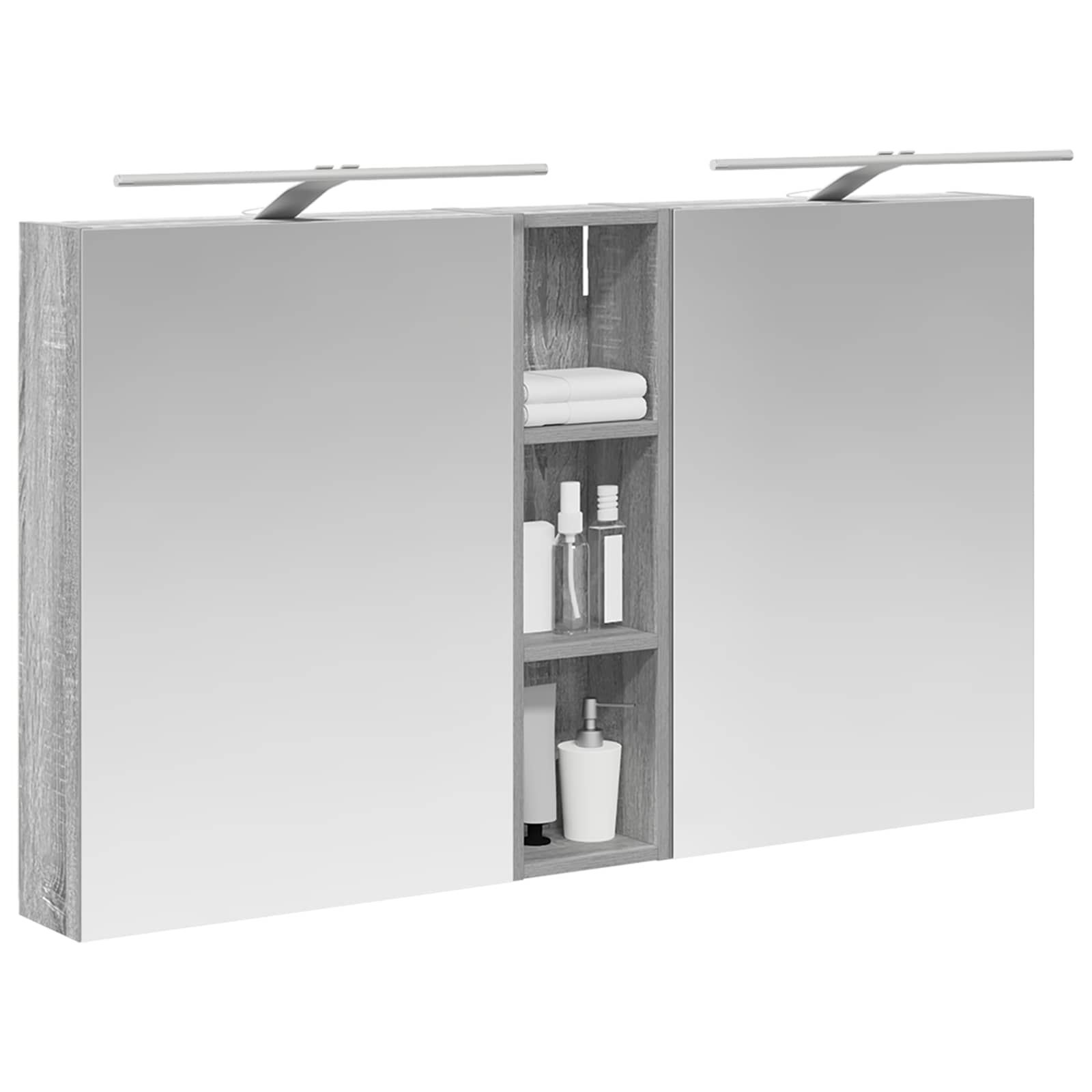 Σετ Ντουλαπιών Μπάνιου με ράφι 3 pcs 120 x 14,5 x 70 εκ - Pakobazaar