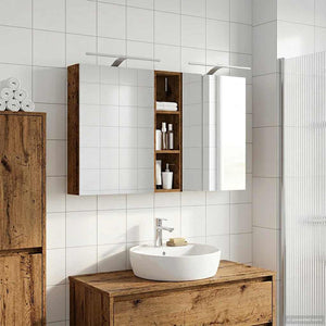 Σετ Ντουλαπιών Μπάνιου με ράφι 3 pcs 120 x 14,5 x 70 εκ - Pakobazaar