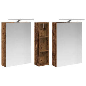 Σετ Ντουλαπιών Μπάνιου με ράφι 3 pcs 120 x 14,5 x 70 εκ - Pakobazaar