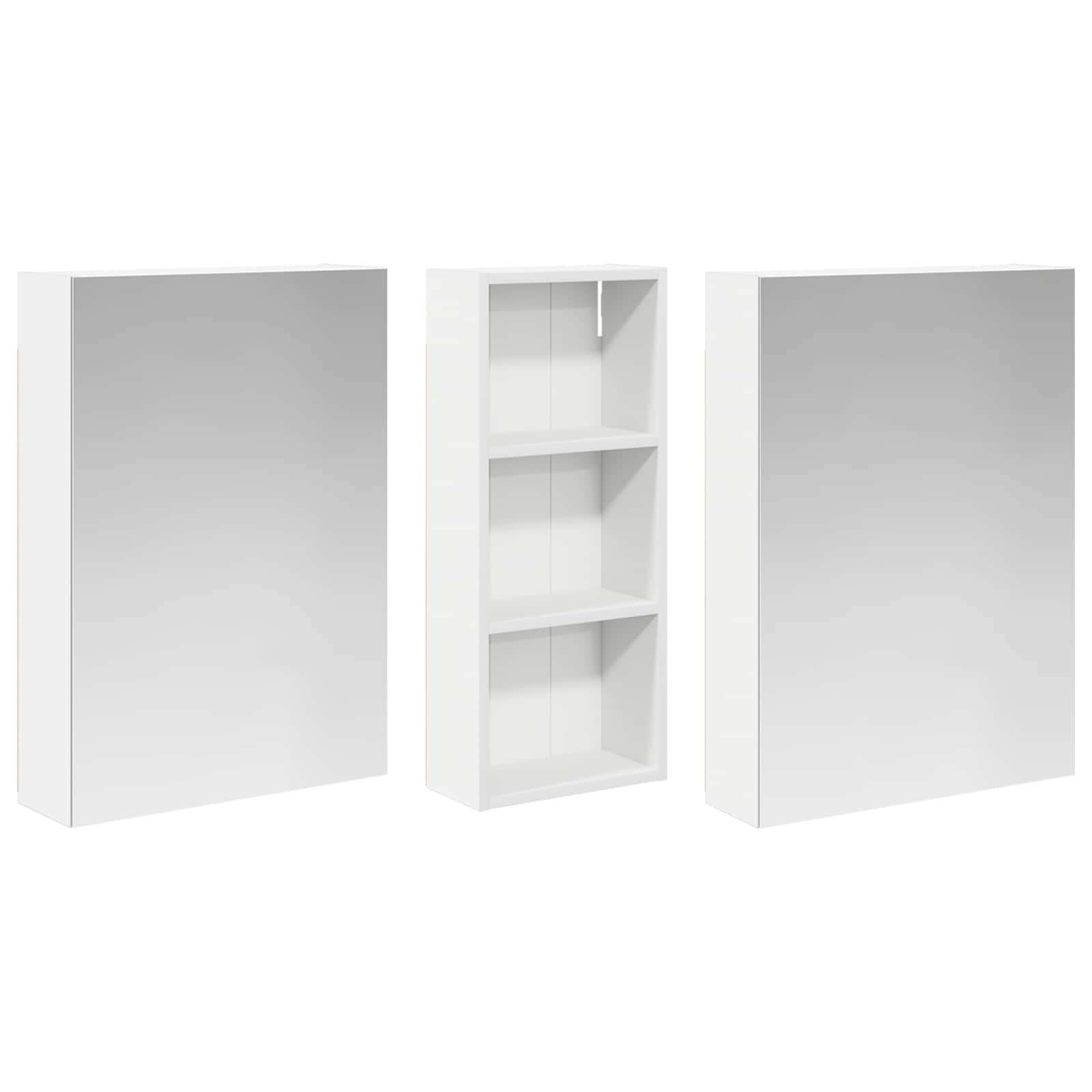 Σετ Ντουλαπιών Μπάνιου με ράφι 3 pcs 130 x 14,5 x 70 εκ - Pakobazaar