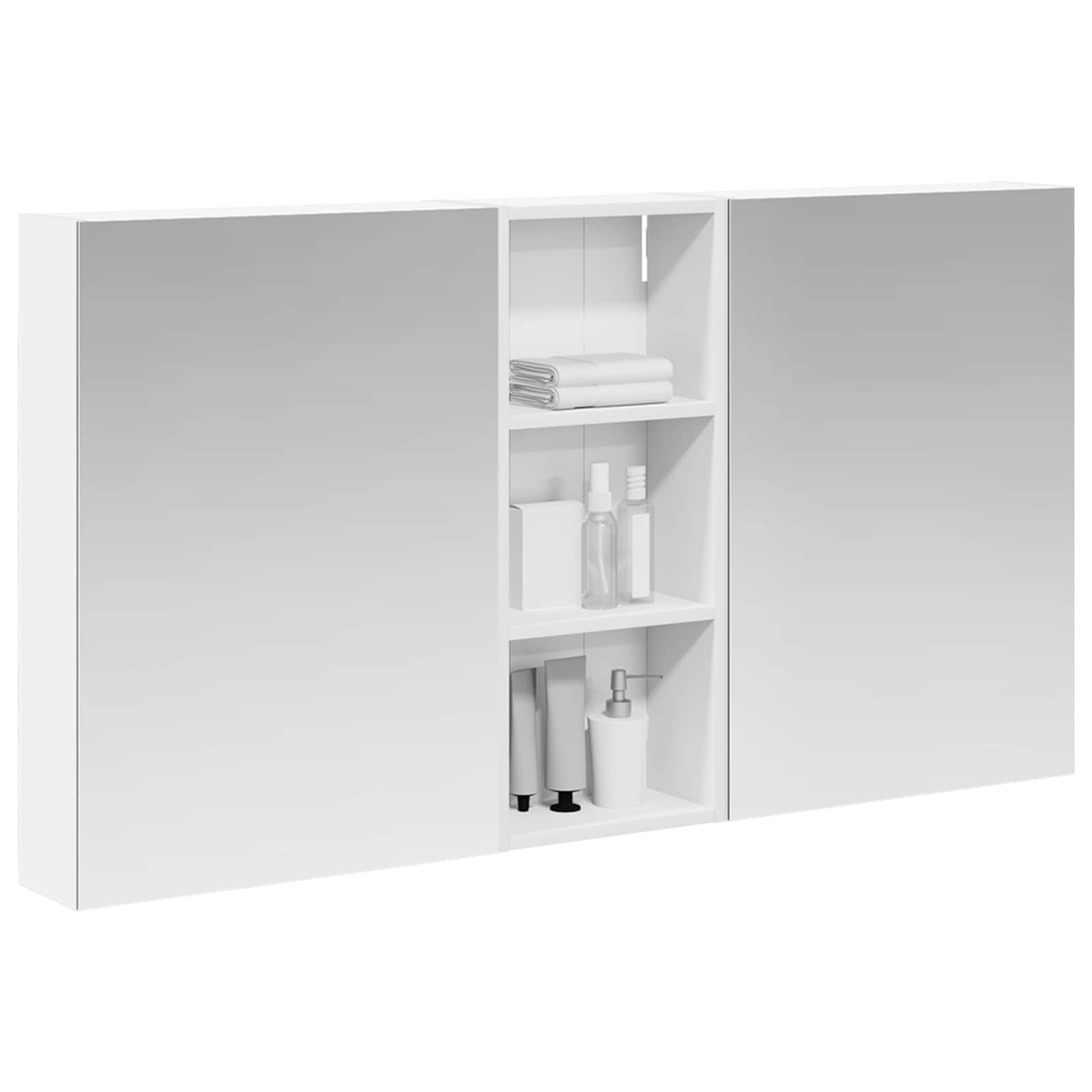 Σετ Ντουλαπιών Μπάνιου με ράφι 3 pcs 130 x 14,5 x 70 εκ - Pakobazaar