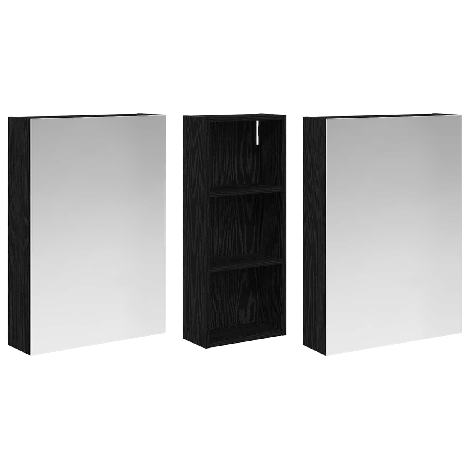 Σετ Ντουλαπιών Μπάνιου με ράφι 3 pcs 130 x 14,5 x 70 εκ - Pakobazaar