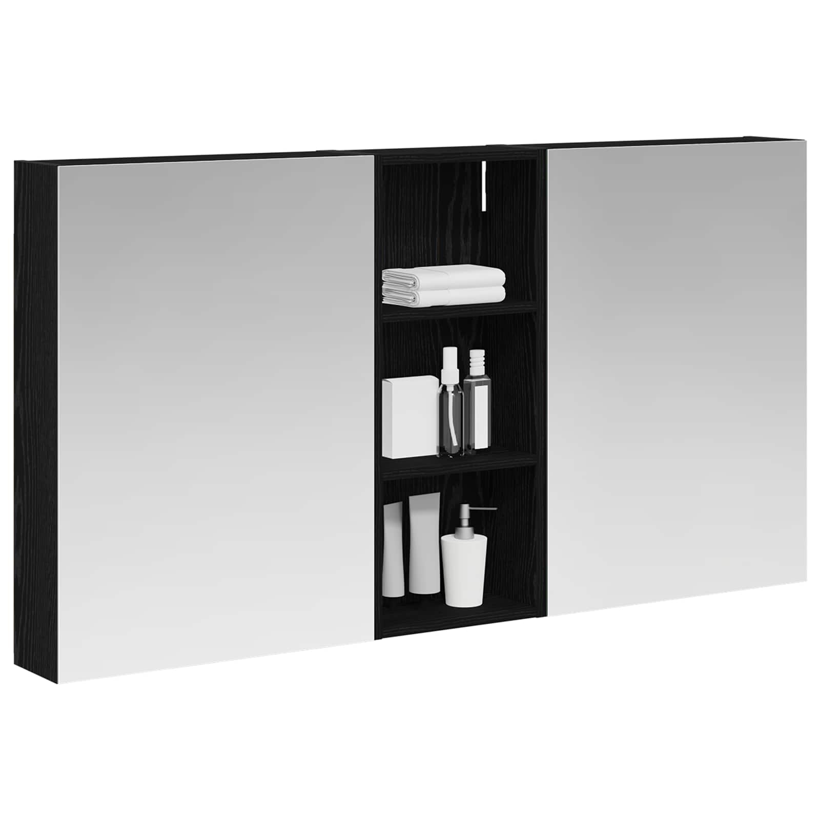 Σετ Ντουλαπιών Μπάνιου με ράφι 3 pcs 130 x 14,5 x 70 εκ - Pakobazaar