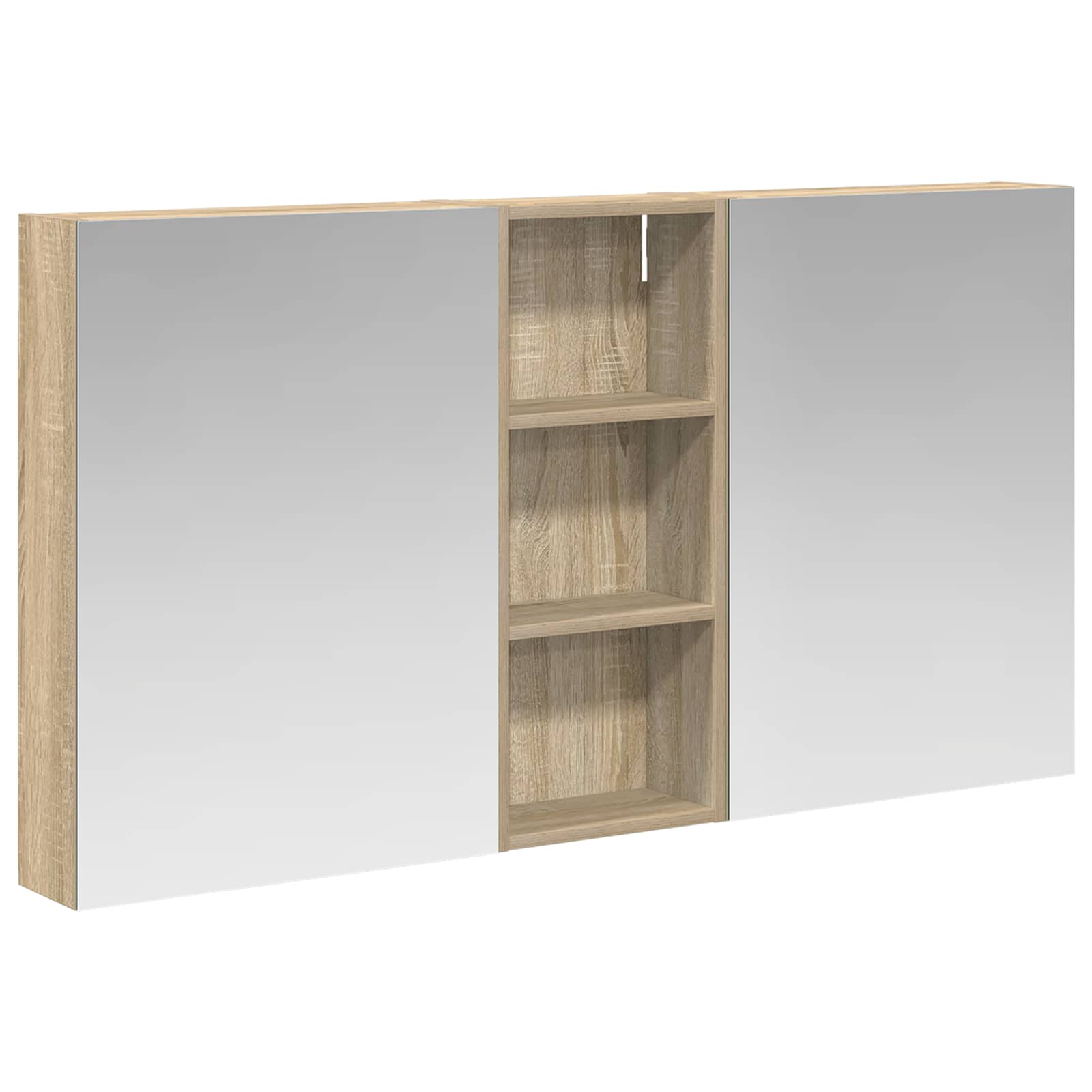 Σετ Ντουλαπιών Μπάνιου με ράφι 3 pcs 130 x 14,5 x 70 εκ - Pakobazaar