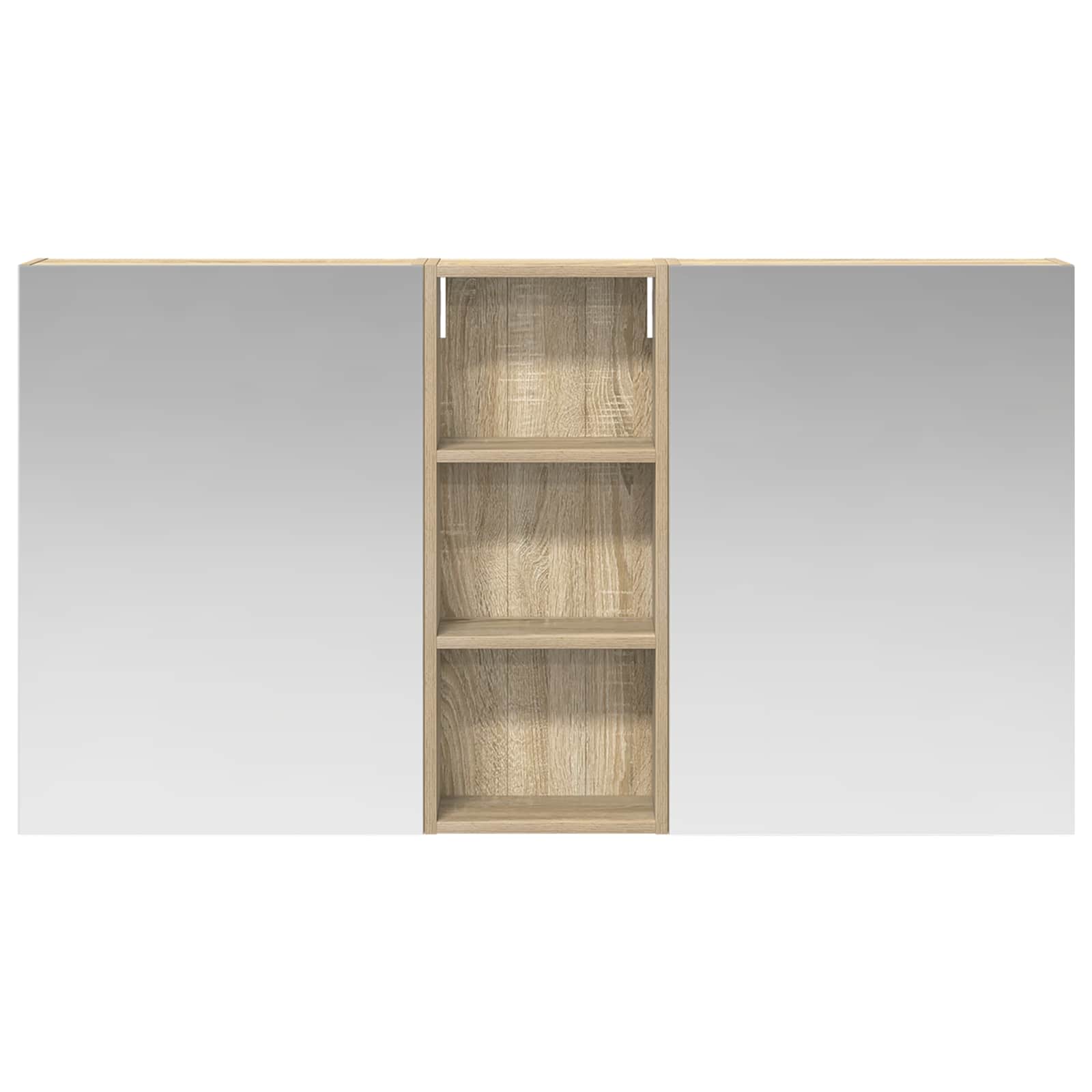 Σετ Ντουλαπιών Μπάνιου με ράφι 3 pcs 130 x 14,5 x 70 εκ - Pakobazaar