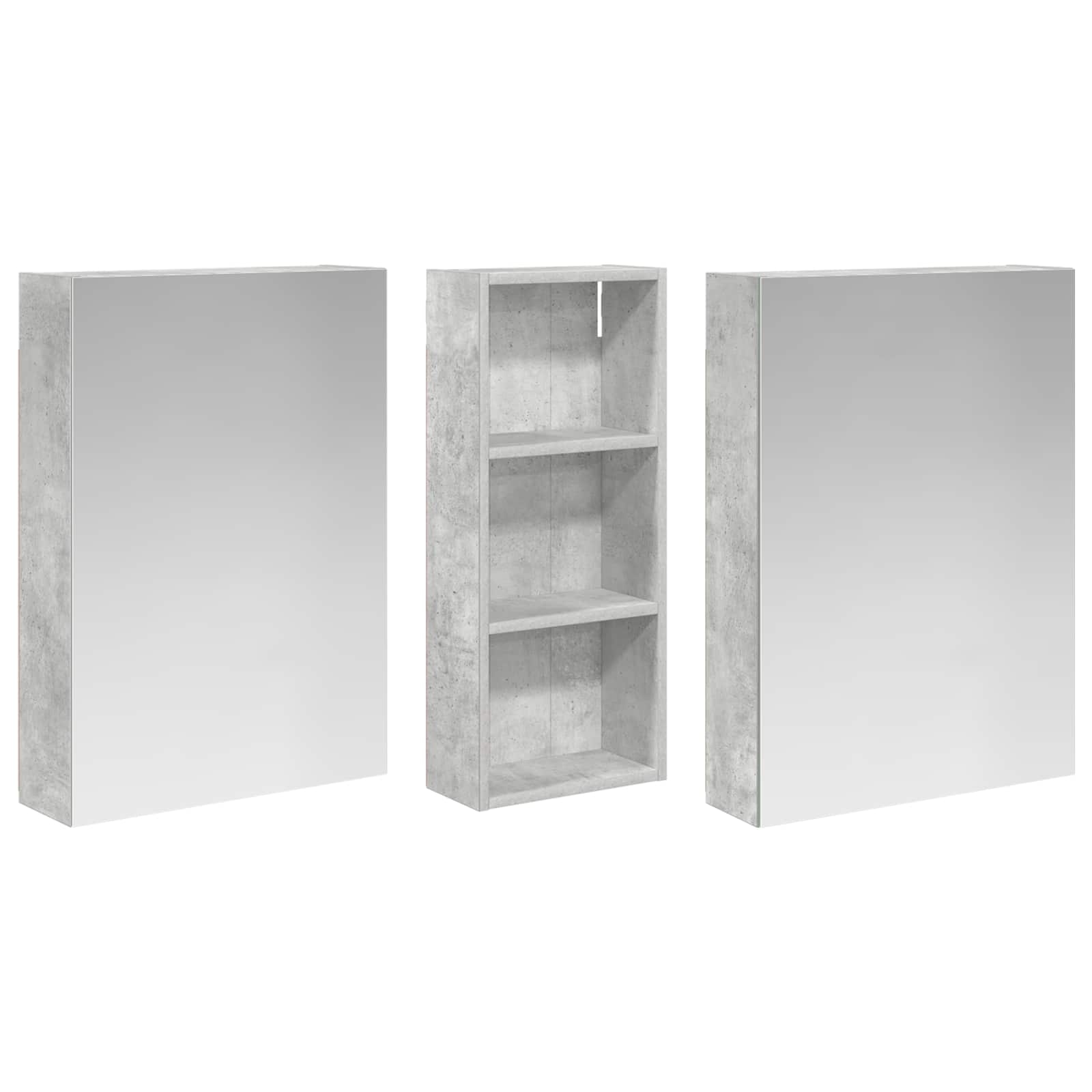 Σετ Ντουλαπιών Μπάνιου με ράφι 3 pcs 130 x 14,5 x 70 εκ - Pakobazaar