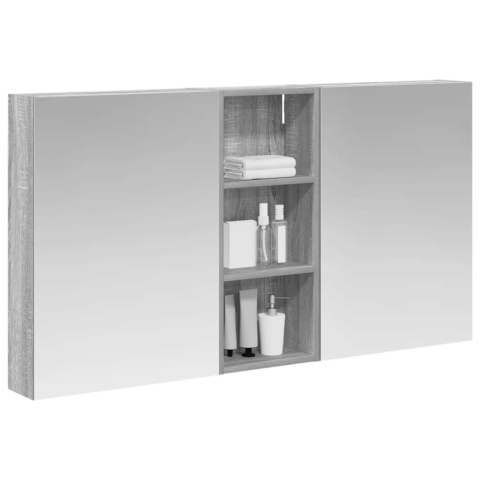 Σετ Ντουλαπιών Μπάνιου με ράφι 3 pcs 130 x 14,5 x 70 εκ - Pakobazaar