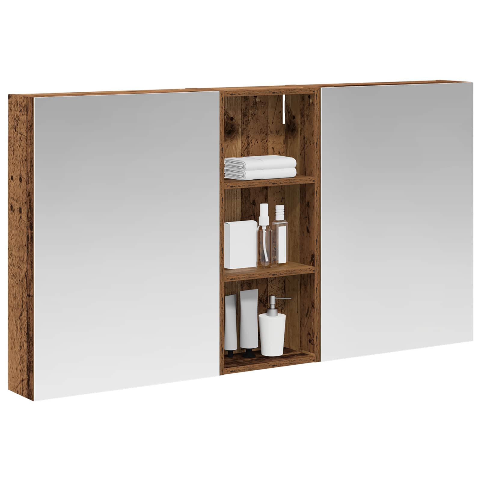 Σετ Ντουλαπιών Μπάνιου με ράφι 3 pcs 130 x 14,5 x 70 εκ - Pakobazaar