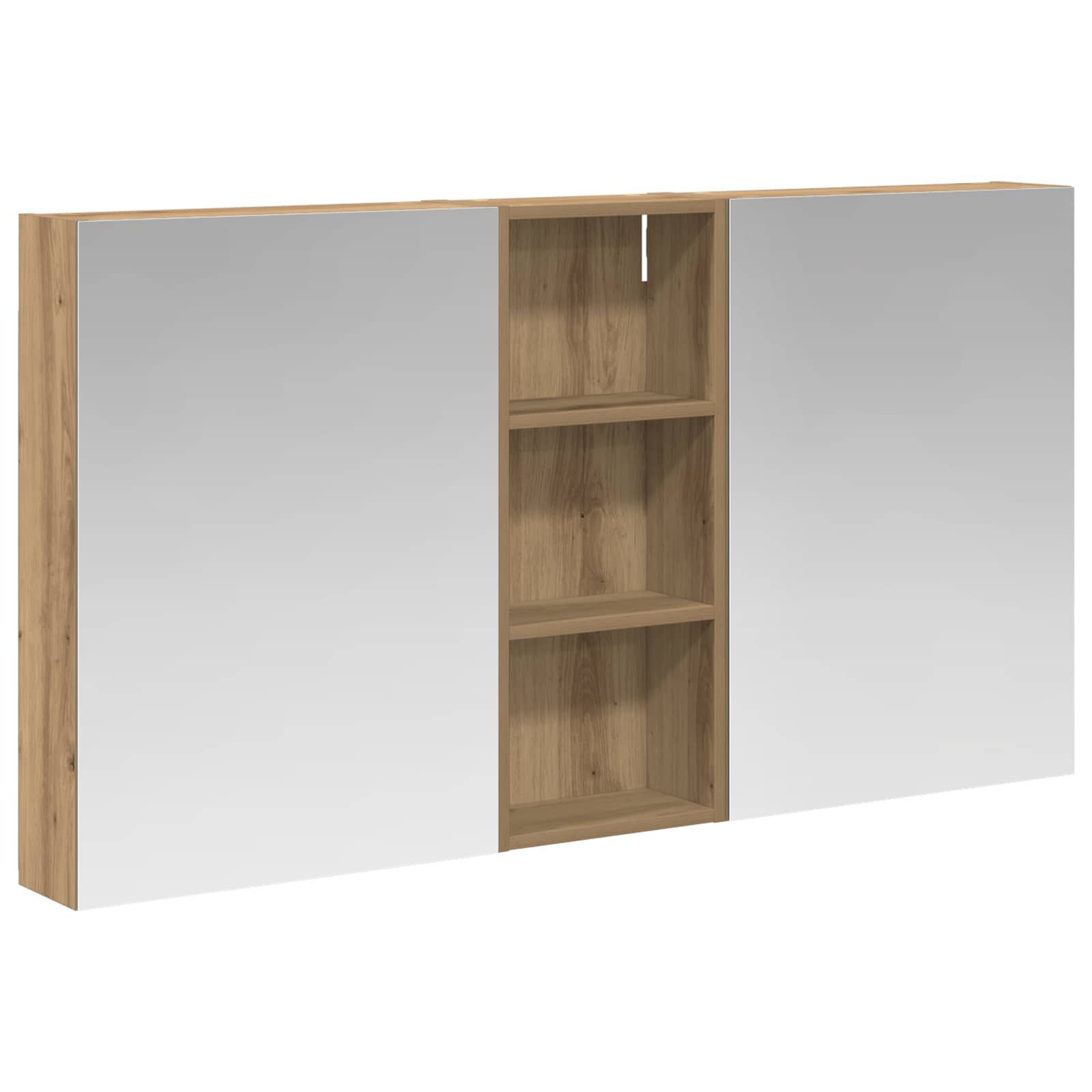 Σετ Ντουλαπιών Μπάνιου με ράφι 3 pcs 130 x 14,5 x 70 εκ - Pakobazaar