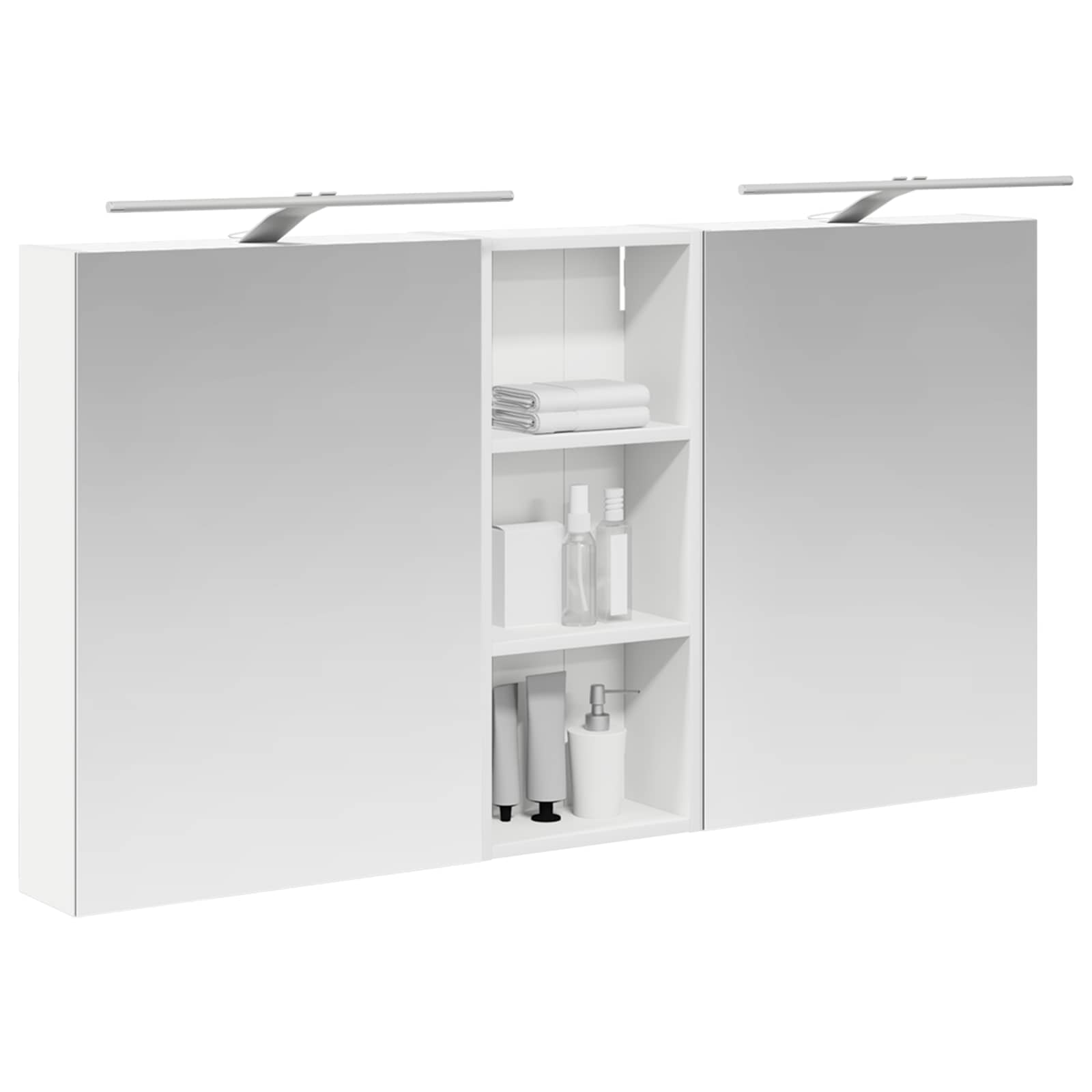 Σετ Ντουλαπιών Μπάνιου με ράφι 3 pcs 130 x 14,5 x 70 εκ - Pakobazaar